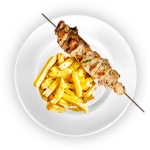 Chicken Kebab With Fries 